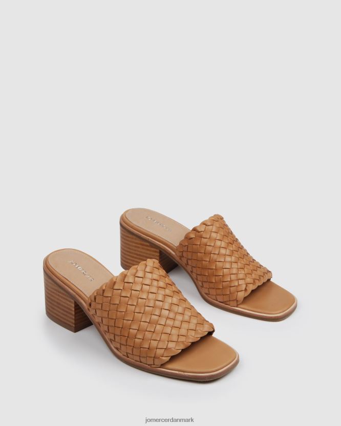 Jo Mercer whaler sandaler med mellemhæl solbrunt læder fodtøj H480V443