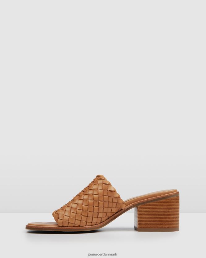 Jo Mercer whaler sandaler med mellemhæl solbrunt læder fodtøj H480V443