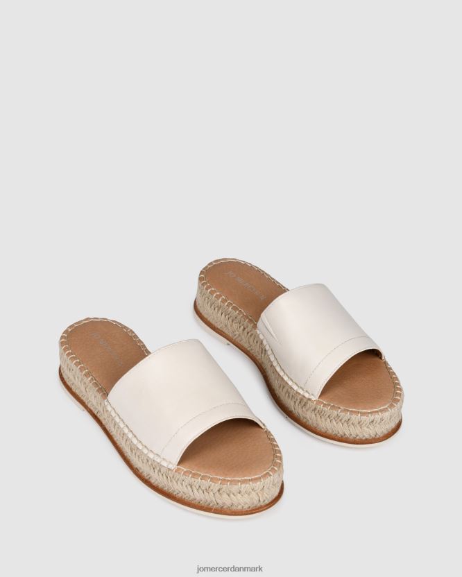 Jo Mercer elka espadrille rutsjebaner hvidt læder fodtøj H480V4249