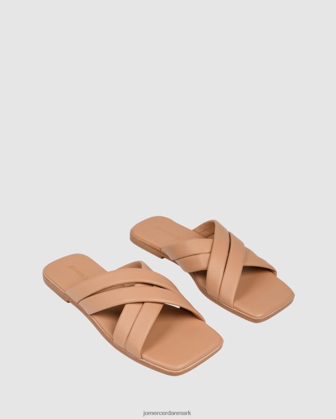 Jo Mercer ryleigh flade rutsjebaner beige læder fodtøj H480V4269