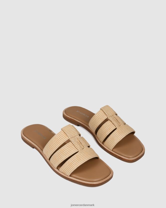 Jo Mercer sarita flade rutsjebaner naturlig raffia fodtøj H480V4257