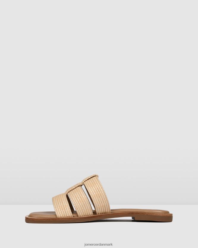 Jo Mercer sarita flade rutsjebaner naturlig raffia fodtøj H480V4257