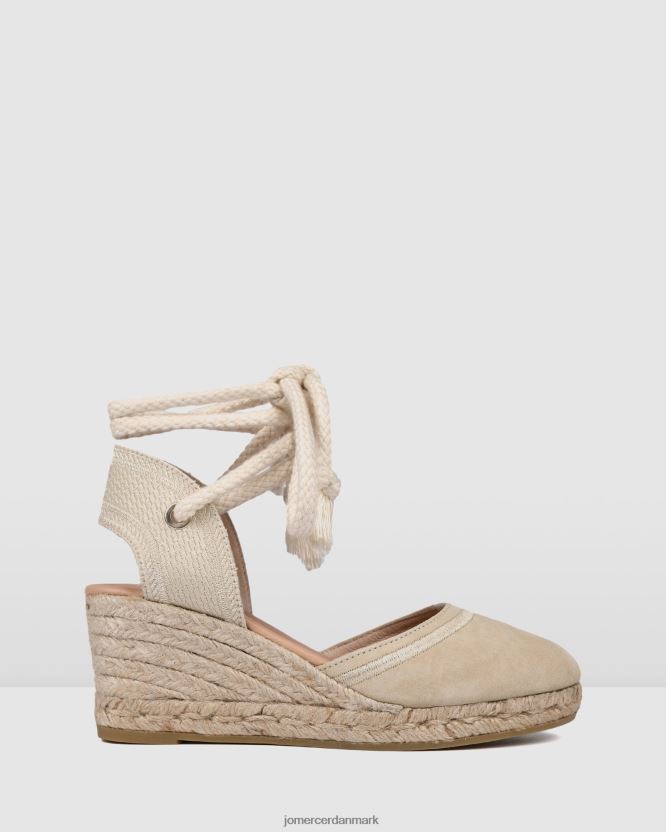 Jo Mercer adelfa mid hæl wedge espadriller lys taupe ruskind fodtøj H480V474