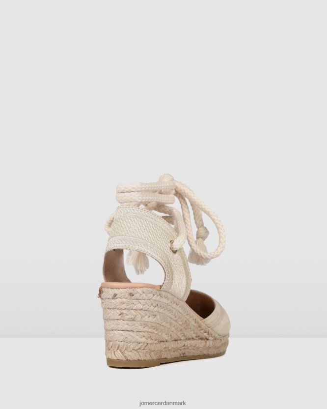 Jo Mercer adelfa mid hæl wedge espadriller lys taupe ruskind fodtøj H480V474