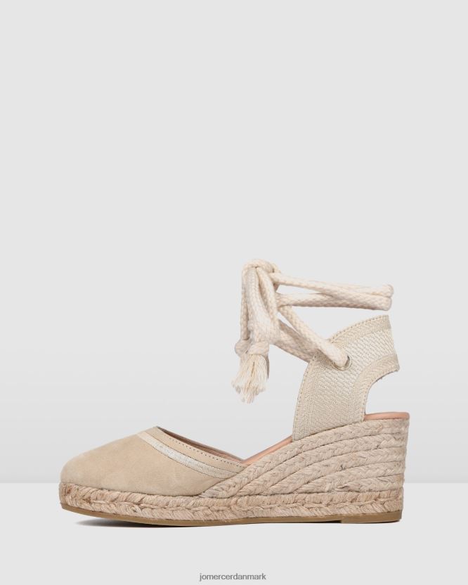 Jo Mercer adelfa mid hæl wedge espadriller lys taupe ruskind fodtøj H480V474