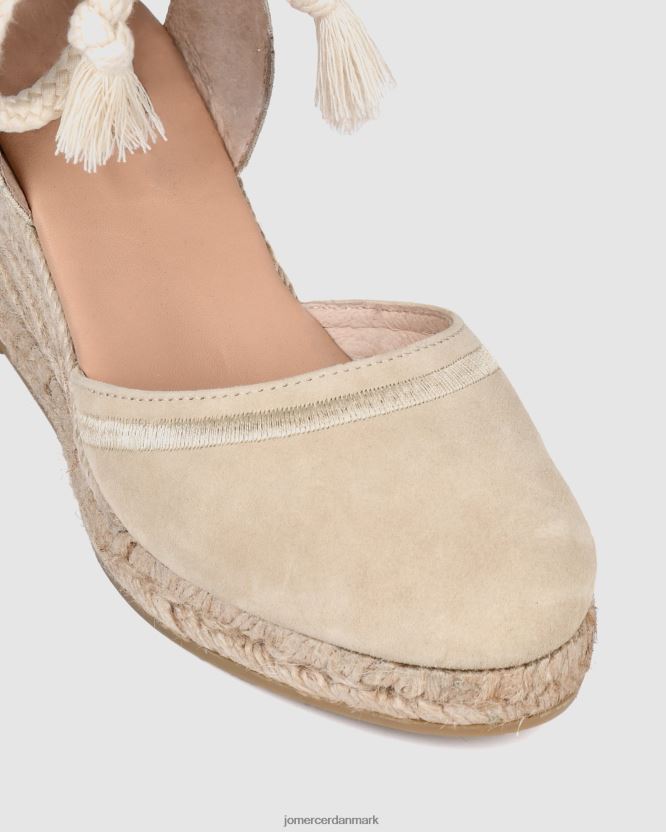 Jo Mercer adelfa mid hæl wedge espadriller lys taupe ruskind fodtøj H480V474