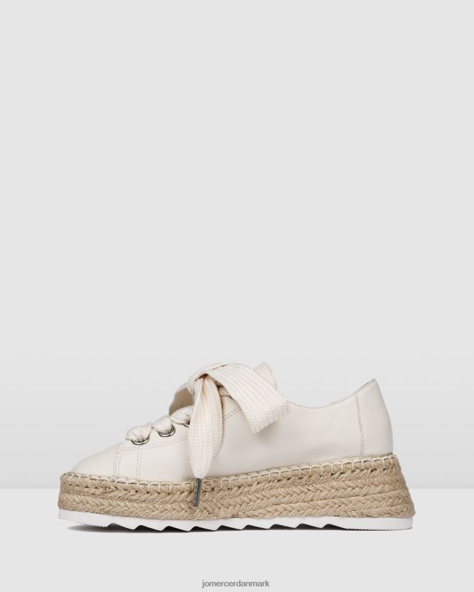 Jo Mercer annie espadriller med snørebånd hvidt læder fodtøj H480V4185