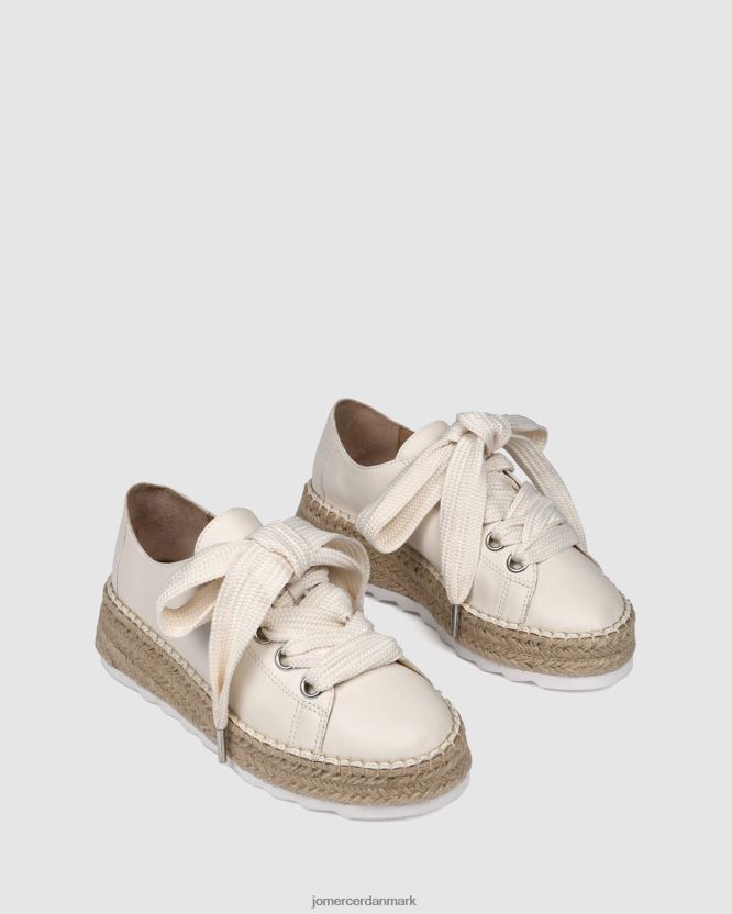 Jo Mercer annie espadriller med snørebånd hvidt læder fodtøj H480V4185