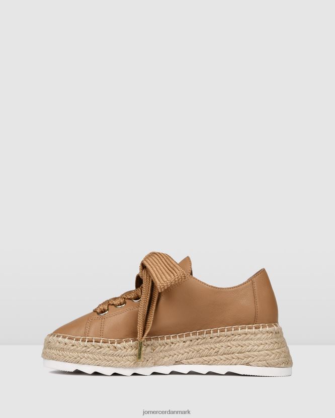 Jo Mercer annie espadriller med snørebånd solbrunt læder fodtøj H480V4184
