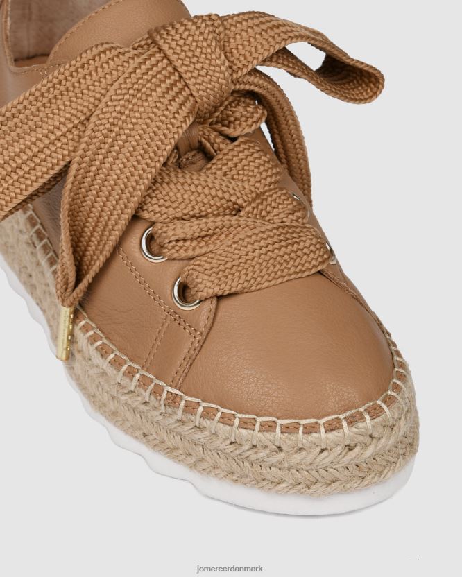 Jo Mercer annie espadriller med snørebånd solbrunt læder fodtøj H480V4184