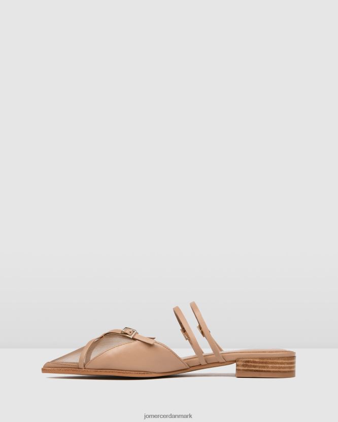 Jo Mercer arabellekjole lejligheder beige læder fodtøj H480V4204