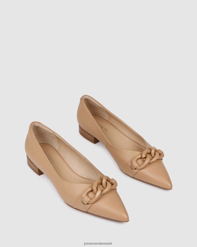 Jo Mercer audrey kjole flade beige læder fodtøj H480V4201