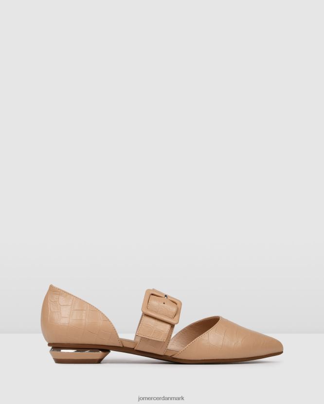 Jo Mercer kløver kjole flade beige krokodille fodtøj H480V4198