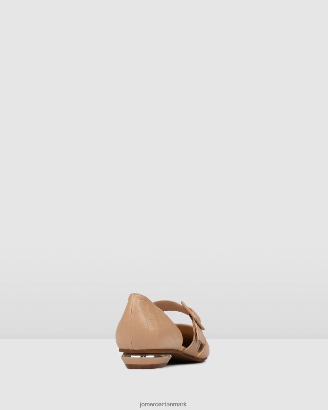 Jo Mercer kløver kjole flade beige krokodille fodtøj H480V4198