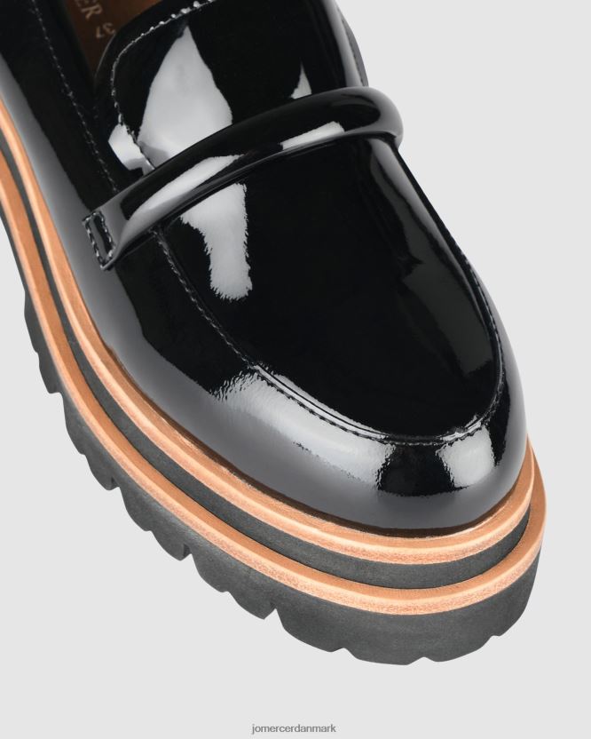 Jo Mercer belle loafers sort patent fodtøj H480V4162