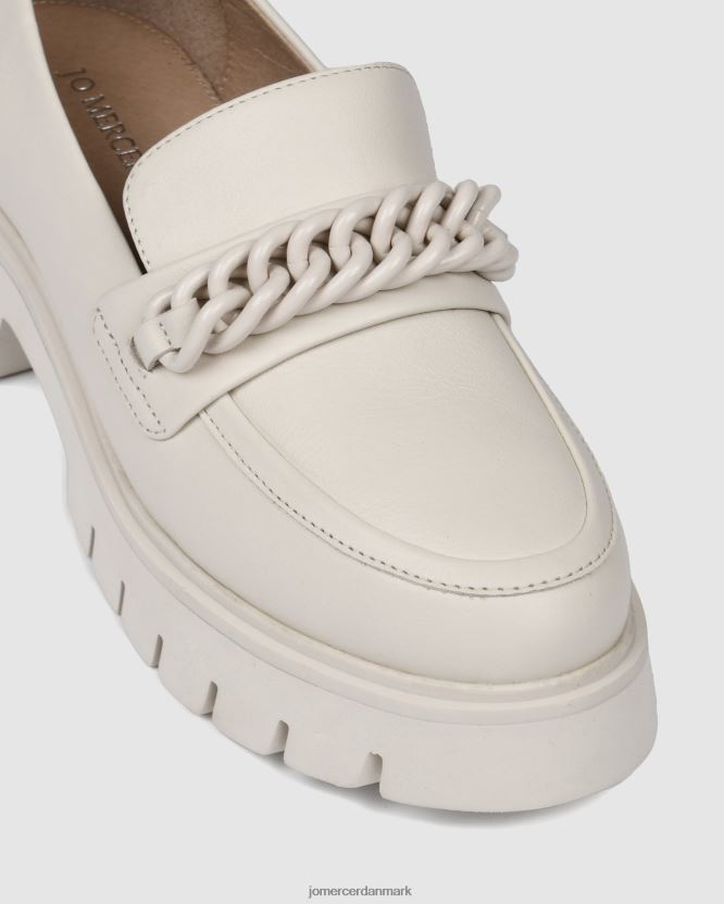 Jo Mercer brodie loafers råhvidt læder fodtøj H480V4168
