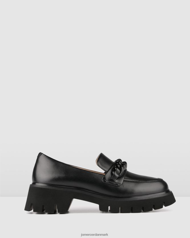 Jo Mercer brodie loafers sort læder fodtøj H480V4167