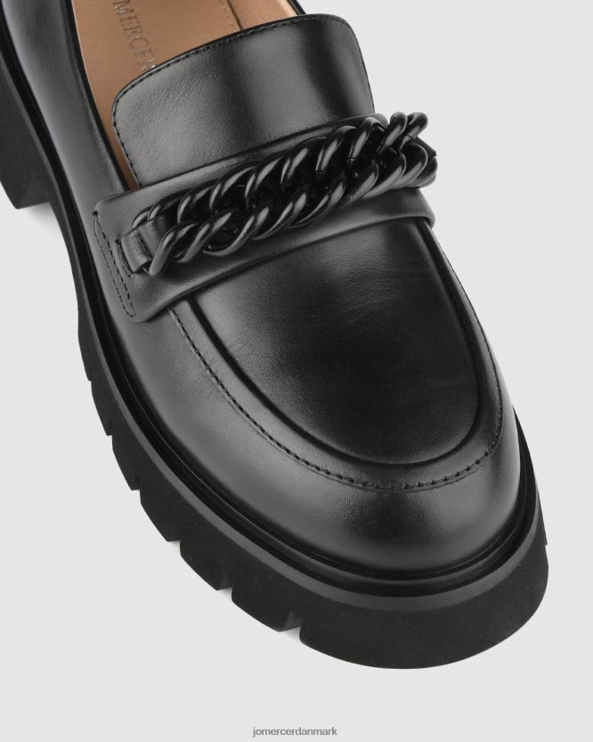 Jo Mercer brodie loafers sort læder fodtøj H480V4167