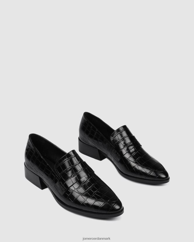 Jo Mercer xenos loafers sort krokodille fodtøj H480V4176