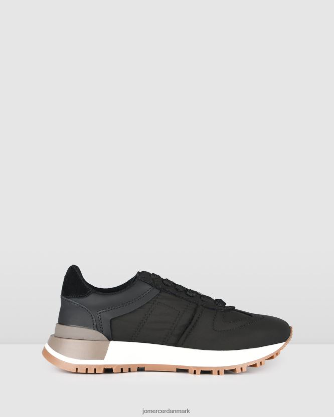 Jo Mercer retro sneakers sort stof fodtøj H480V4227