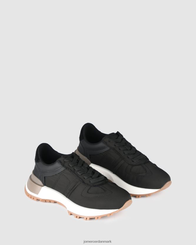 Jo Mercer retro sneakers sort stof fodtøj H480V4227