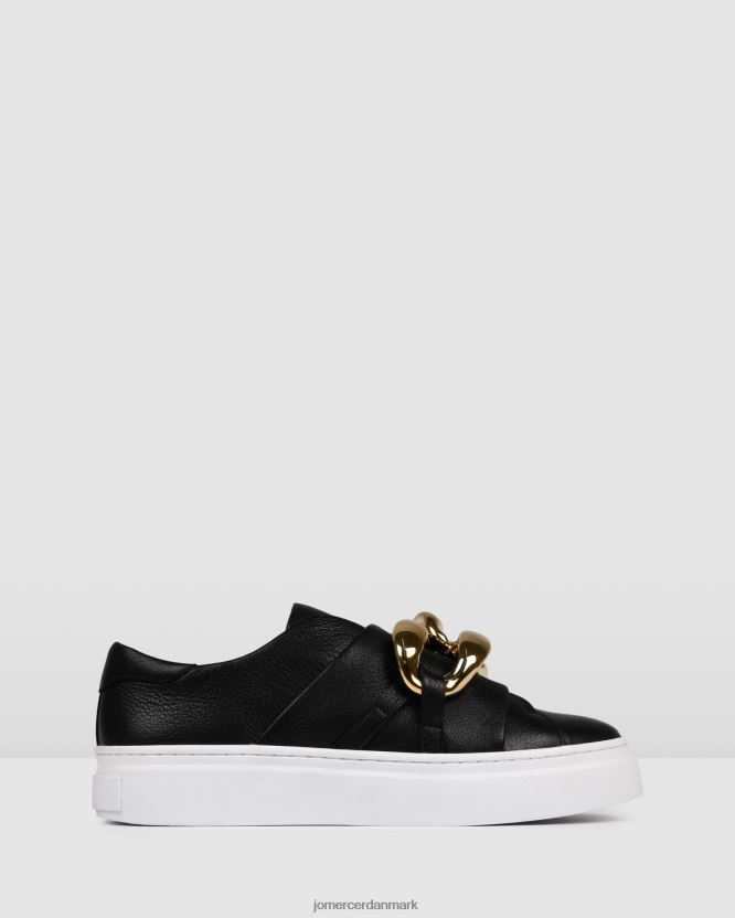 Jo Mercer tempel sneakers sort læder fodtøj H480V4235