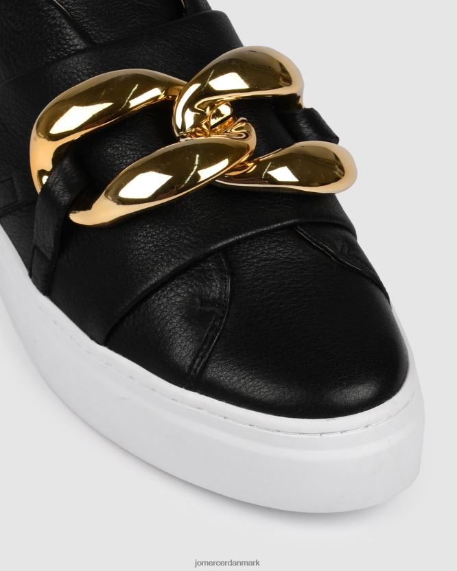Jo Mercer tempel sneakers sort læder fodtøj H480V4235