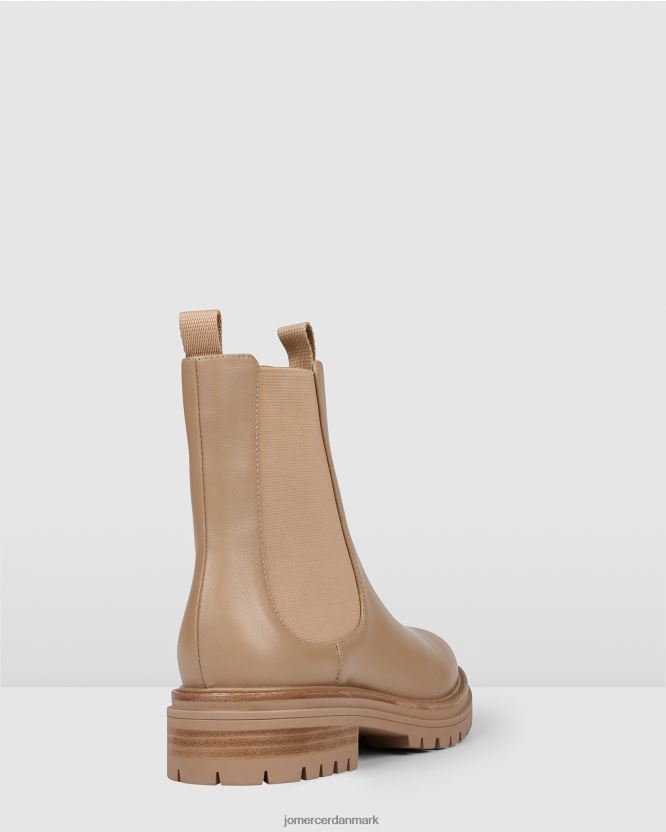 Jo Mercer blomstrende flade ankelstøvler beige læder fodtøj H480V4316