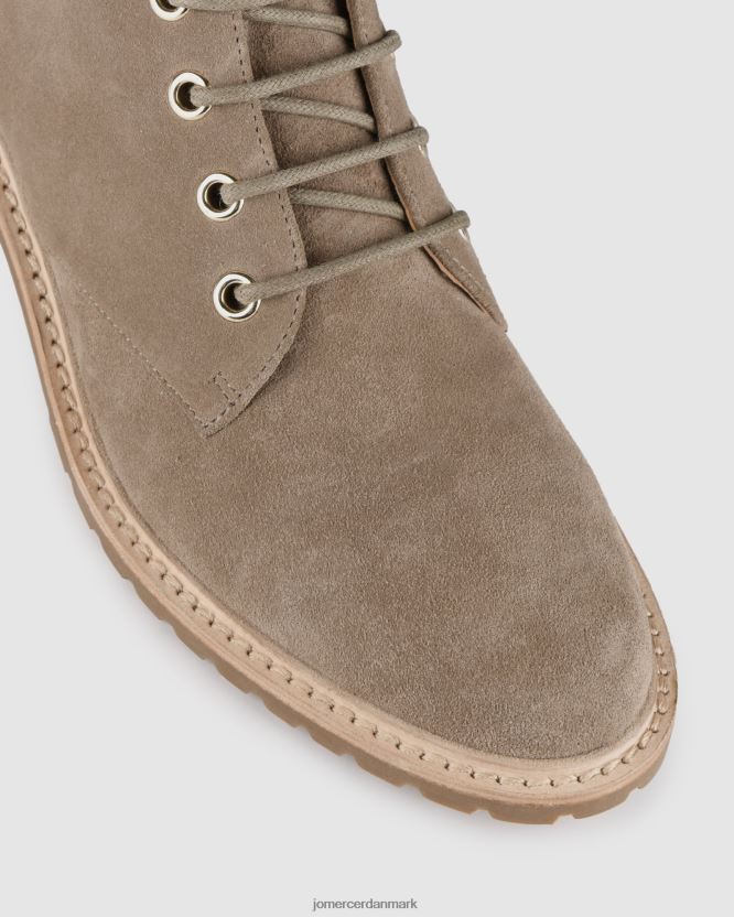 Jo Mercer frances flad ankelstøvle taupe ruskind fodtøj H480V4337
