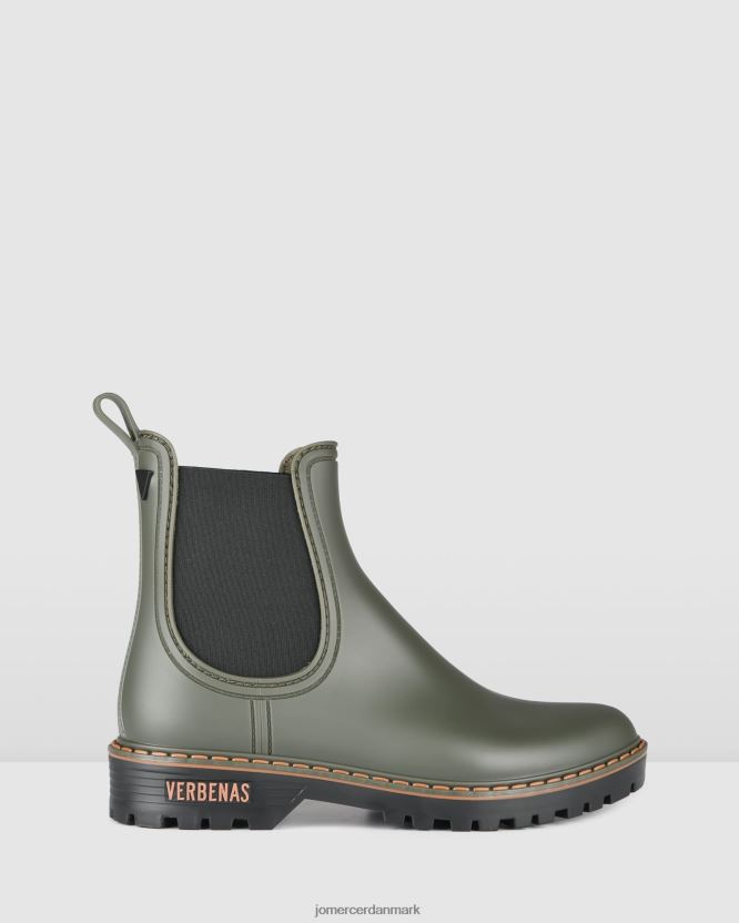 Jo Mercer gaudi flade ankelstøvler khaki gummi fodtøj H480V4326