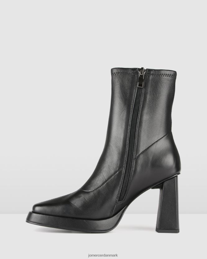 Jo Mercer yale høj platform ankelstøvler sort læder fodtøj H480V4293