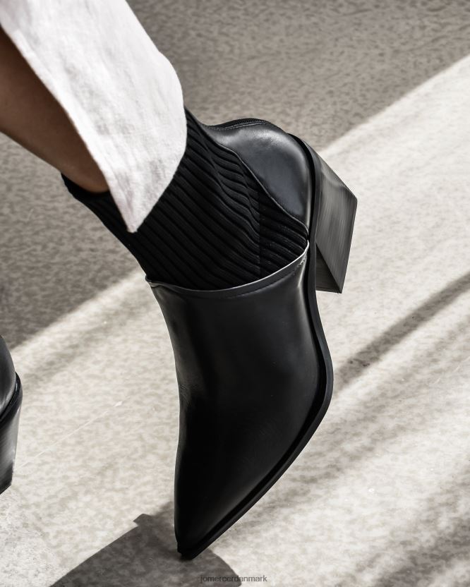 Jo Mercer fade mid ankelstøvler sort læder fodtøj H480V4333