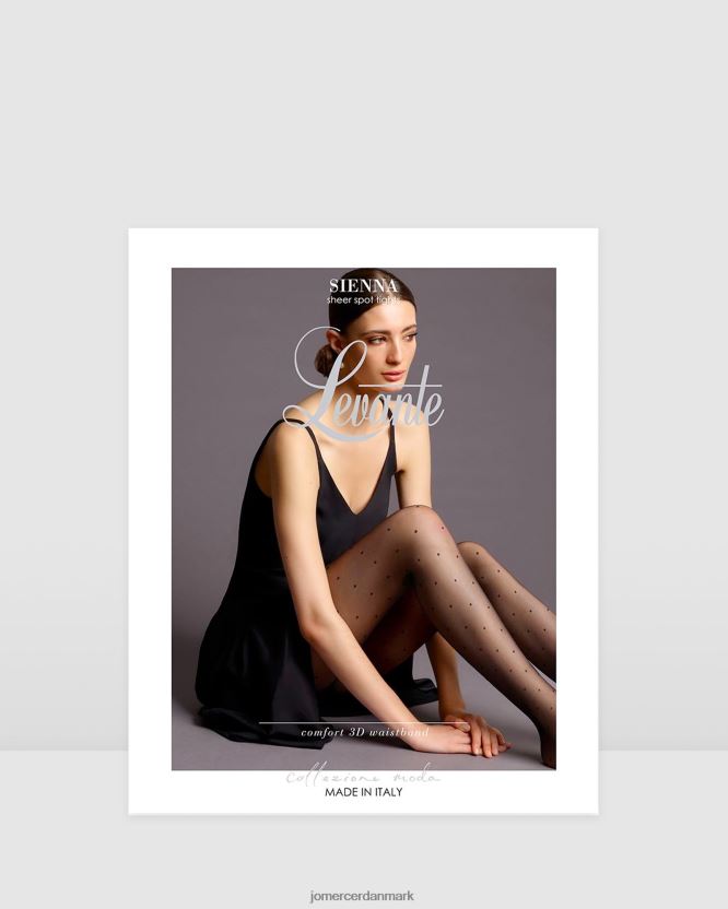 Jo Mercer levante sienna gennemsigtige spot tights sort tilbehør H480V4488
