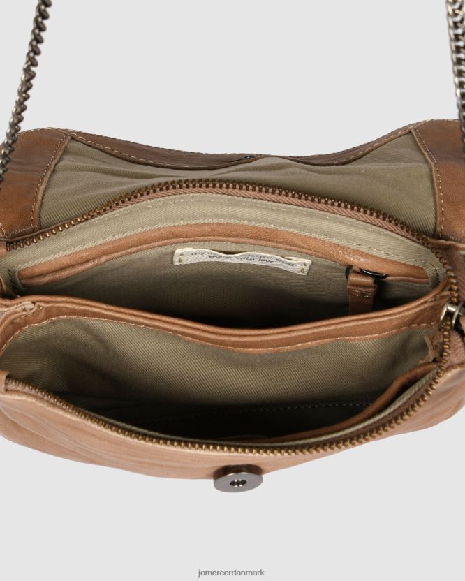 Jo Mercer biba logan konvolut cross body taske taupe læder tilbehør H480V4417