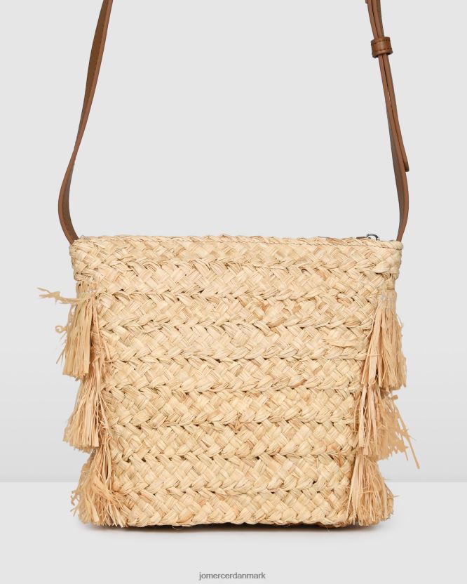 Jo Mercer natalya raffia cross body taske naturlig raffia tilbehør H480V4405