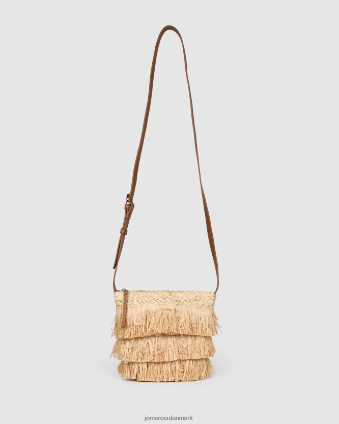 Jo Mercer natalya raffia cross body taske naturlig raffia tilbehør H480V4405