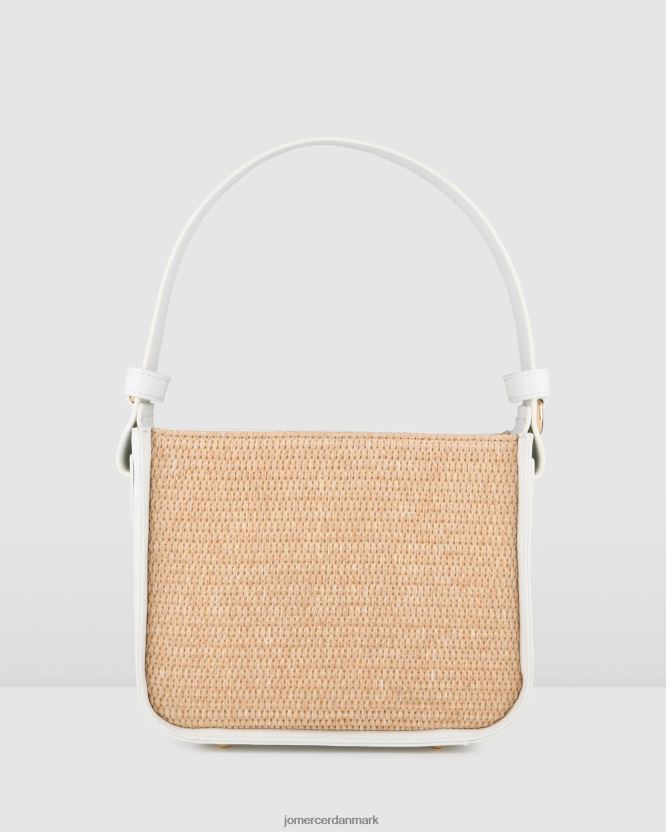 Jo Mercer renzo cross body taske hvid raffia tilbehør H480V4404