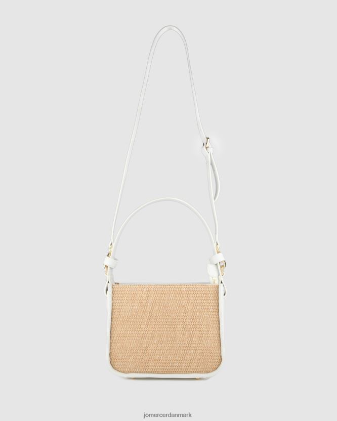 Jo Mercer renzo cross body taske hvid raffia tilbehør H480V4404